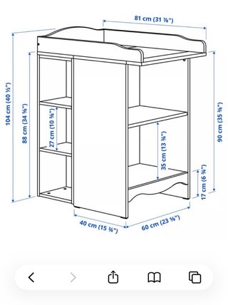 Cambiador IKEA smagoda Blanco y Gris