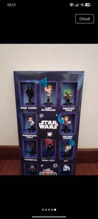 Collezione Kinder Star Wars con stand