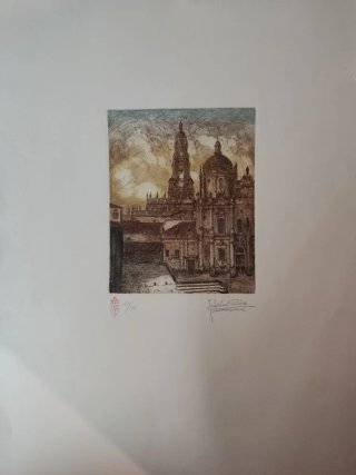 Grabado Julio Nespereira 25x20 cm