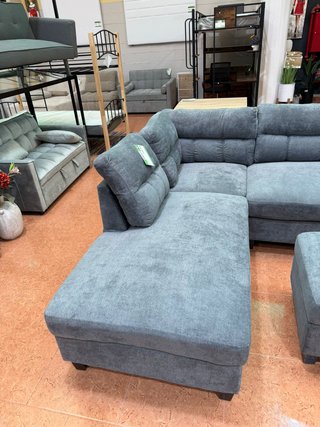 Sofá rinconera 7 plazas gris
