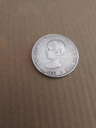 Moneda 5 Ptas Alfonso XIII 1889