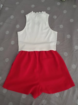 Conjunto Verano top y pantalón, Talla XS, Bershka
