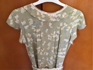 Vestido vintage verde floral