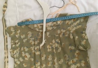 Vestido vintage verde floral