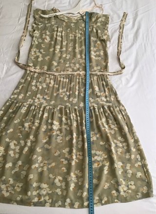 Vestido vintage verde floral