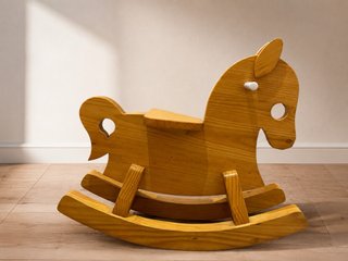 Caballito balancín madera artesanal