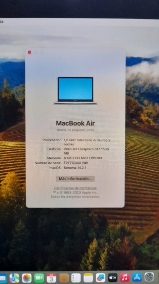 MacBook Air 13" 2019 8GB Gris Espacial