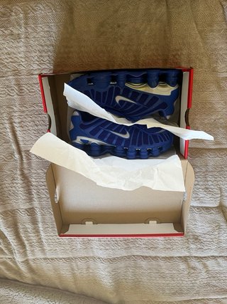 Nike Shox Azules y Plateados