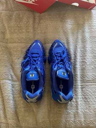 Nike Shox Azules y Plateados