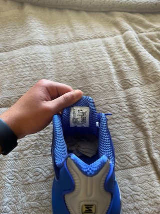 Nike Shox Azules y Plateados