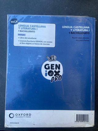 Lengua castellana y literatura I. Libro del est...