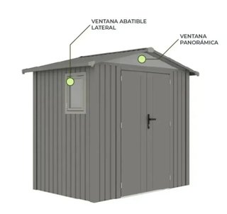 Caseta Jardín Metálica 240x168x220cm KIOSCO