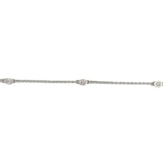 049-05-00361 Pulsera Oro Blanco 18K con Circonitas