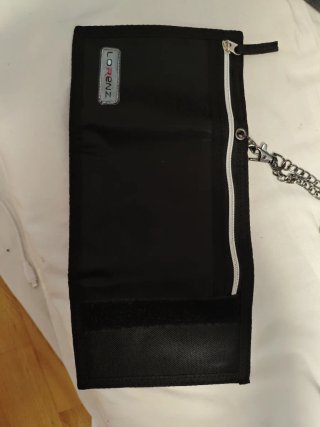 Cartera juvenil Lorenz negra con cadena