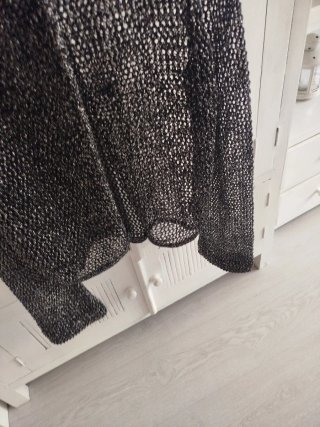 Jersey ZARA calado negro espalda abierta T.S