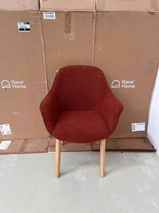 Sedia Kave Home Urmyra Bordeaux Piedi Legno