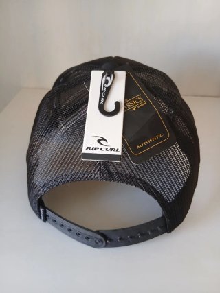 Gorra Rip Curl Negra con Logo Rosa y Naranja