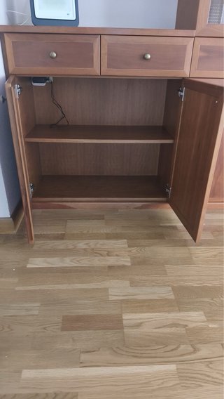 Mueble de salón madera y cristal precio negociable