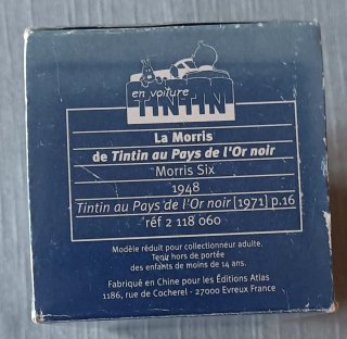 Tintin Coche 1/43 60 Morris Six pais del oro negro