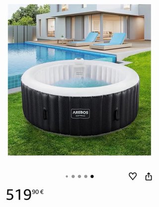 Arebos SPA Hinchable automático Santorini 208 cm