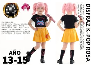 Disfraz K-Pop Rosa Tallas infantiles