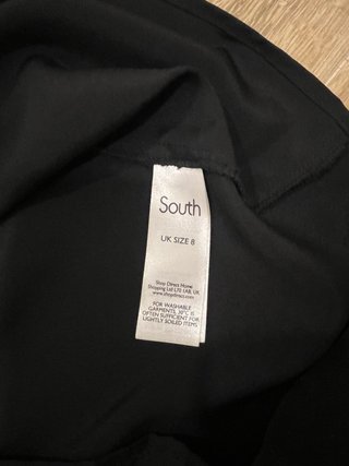 Blusa Top Negro Manga Corta