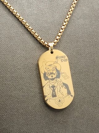 Medalla Snoop Dogg Acero Quirúrgico Chapado Oro