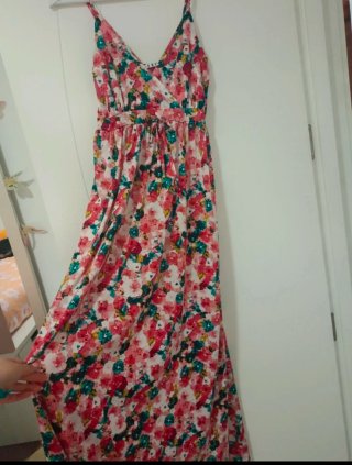 Vestido largo estampado floral talla M/L