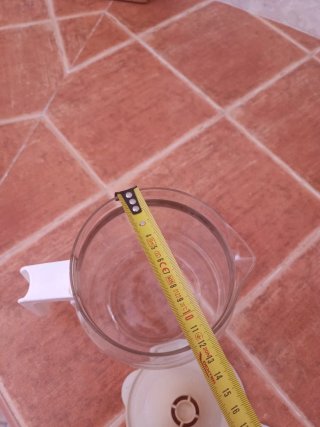 Jarra cafetera de cristal y plástico