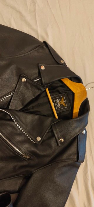 Chaqueta Biker Cuero Auténtico Hombre M