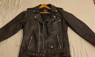 Chaqueta Biker Cuero Auténtico Hombre M