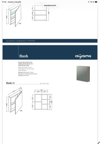 Mueble camerino baño espejo. Nuevo