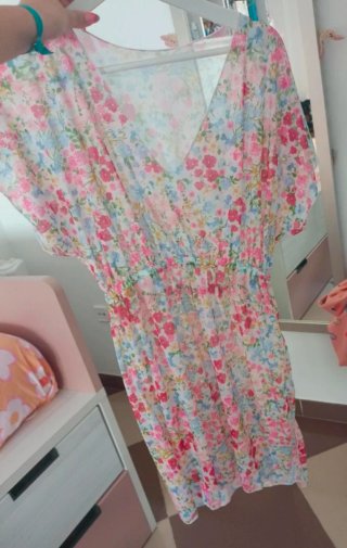 Vestido estampado flores talla única