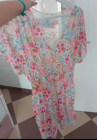 Vestido estampado flores talla única