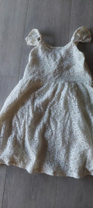 Vestido Zara Kids Blanco Talla 8