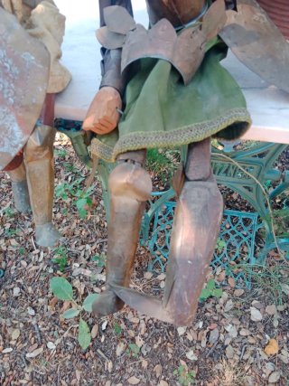 Pareja marionetas antiguas artesanales