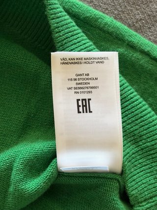 Jersey GANT Extra Fine Lambswool Verde Talla L