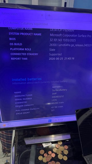 Surface Pro 8 i7/256GB/16GB Pantalla Rota