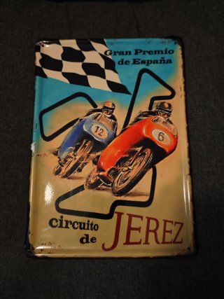 Placa Metálica Decorativa Motos Vintage Jerez