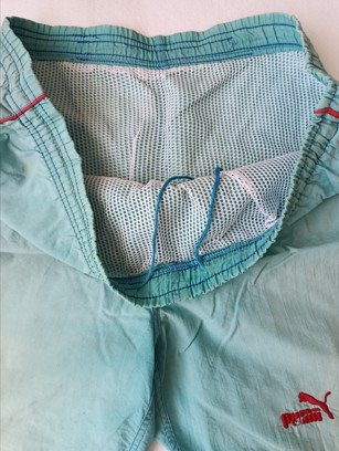 Bañador Puma Vintage Azul Claro y Rojo Talla S