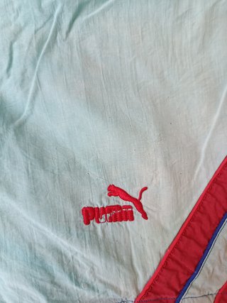 Bañador Puma Vintage Azul Claro y Rojo Talla S