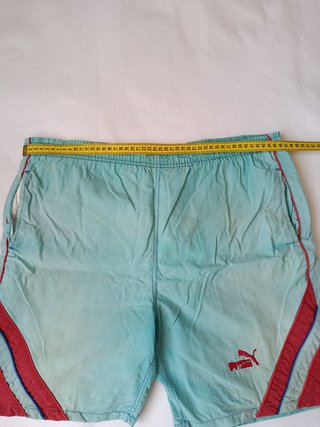 Bañador Puma Vintage Azul Claro y Rojo Talla S