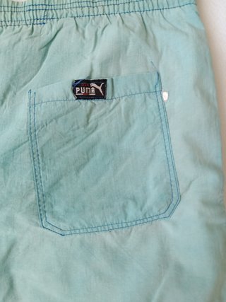Bañador Puma Vintage Azul Claro y Rojo Talla S