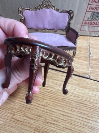 Conjunto Muebles Casa Muñecas Sofá y Mesa