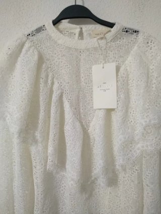Blusa Sezane Encaje Blanca