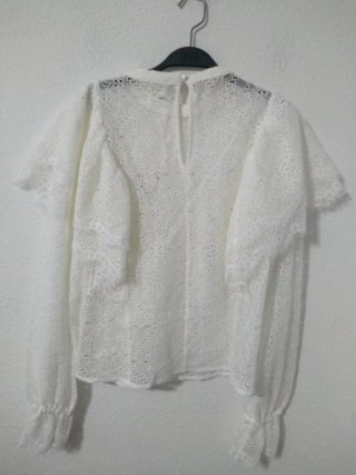 Blusa Sezane Encaje Blanca