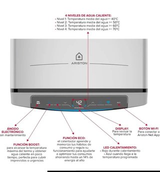 Ariston Velis Tech Dry Wifi 100 Termo de agua 100L