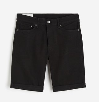 Pantalón corto negro hombre