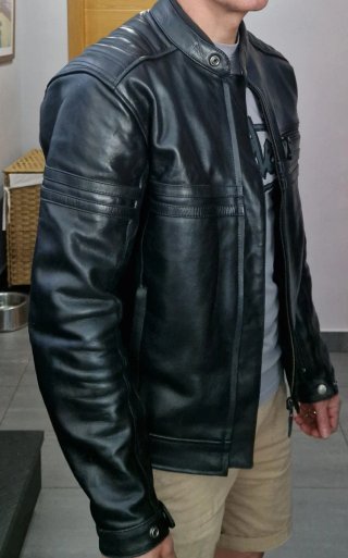 Chaqueta Piel Moto Talla S (48) Protecciones
