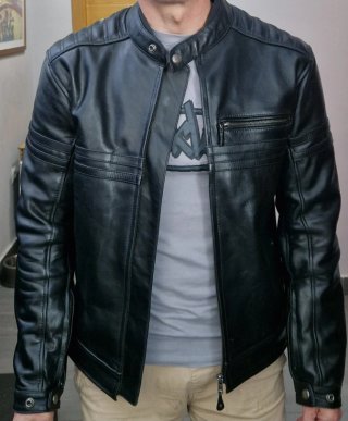 Chaqueta Piel Moto Talla S (48) Protecciones